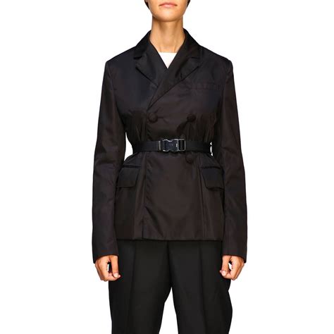 prada military jacket|prada women's double breasted jackets.